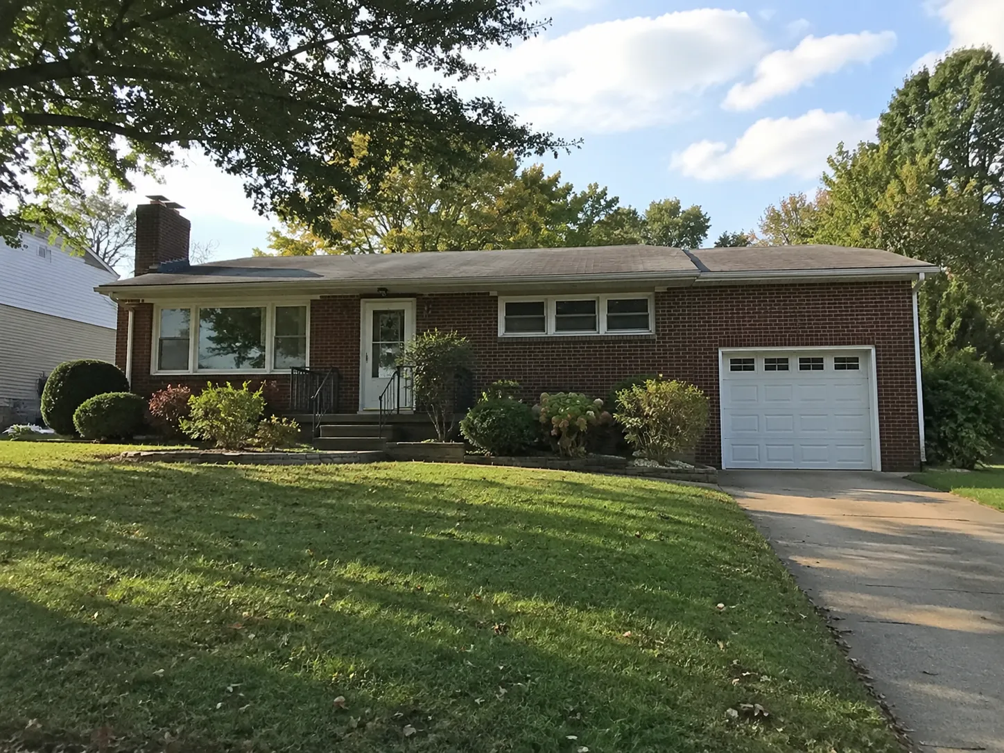 Brick house in a Cincinnati Ohio residential neighborhood
