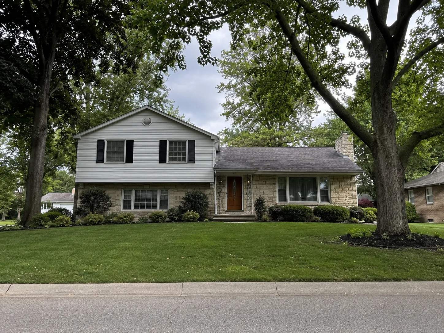 Older Cincinnati Ohio house with mature trees